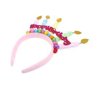 BESTYASH Cabeza de vela de cumpleaños aro diademas de maquillaje venda banda para la fiesta de la fiesta de cumpleaños feliz cumpleaños diadema niñas tocados de fiesta de cumpleaños tela