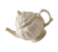 BESTYASH Cafetera de Cerámica Retro Estilo Británico, Color Beige Crema, Capacidad Mediana, Resistente y Apta para Leche y Bebidas, Adecuado para Cocina y Vajilla Vintage