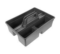 BESTYASH Caja de Almacenamiento Portátil de Polipropileno Gris con Asa Ergonómica para Organizador de Productos de Limpieza Cubo para Limpieza Manual y Clasificación Cocina Baño o