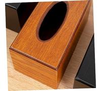 BESTYASH Caja De Madera Shape Cajas De Pañuelos Domésticos Cubrir Titular para Rectangular Poseedor Servilleta Toallitas Marrón Claro