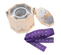 BESTYASH Caja de Moxa de Madera de Roble Natural para Ombligo y Abdomen, 1 Unidad, Quemador de Moxibustión Filtro Doble de Cenizas, Terapia Tradicional para Alivio del Frío Color