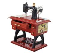 BESTYASH Caja De Música Retro De Máquina De Coser Adorno De Escritorio Vintage para Decoración del Hogar Juguete Musical De Mecanismo De Relojería