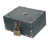 BESTYASH Caja Joyero Vintage de Madera con Cerradura de Combinación de Dígitos Organizador Portátil para Collares y Anillos Cofre Multipropósito para Almacenamiento y Decoración del Hogar