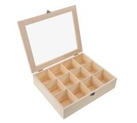 BESTYASH Caja Organizadora de Bolas para Secadora de Madera con Tapa, 30x30x5 Cm, Contenedor de Almacenamiento para Lavandería, Organizador de Suministros y Ropa para Lavadero
