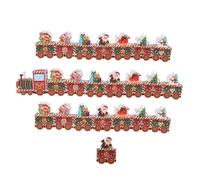 BESTYASH Cajas de Adviento de Navidad con Diseño de Tren de Cajas Vacías Reutilizables para Dulces y Calendario DIY Personalizable para Decoración y Regalos Festivos