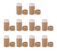 BESTYASH Cajas de Empaque Cilíndricas de Cartón para Botellas de Aceite Esencial, Set de 10 Unidades para Almacenamiento y Transporte en Aromaterapia, Té y Incienso, Tamaño 5.27X2.28X2.28
