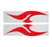 BESTYASH Calcomanías Laterales para Coches de Carreras, 2 Piezas de Vinilo PVC Rojo para Faldones Laterales, Pegatinas Exteriores Resistentes para SUV y Vehículos Todoterreno