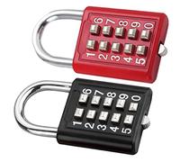 BESTYASH Candado de Combinación para Taquilla y Equipaje 2 Unidades 10 Dígitos, Cerradura de Metal para Bolsos y Mochilas, Adecuado para Proteger Objetos Personales en Gimnasio y Viajes