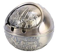 BESTYASH Cenicero Decorativo de Aleación de Zinc Forma de Elefante Contenedor para Colillas Diseño Clásico Color Bronce para Oficina y Hogar Accesorio Práctico para Mantener Espacios