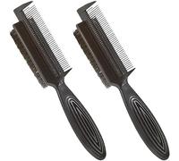 BESTYASH Cepillo Alisador y Cardador para Cabello 2 Piezas Tamaño Pequeño Cerdas Duras para Peinar y Limpiar Cabello Masculino Uso Profesional en Barbería y Cuidado Personal