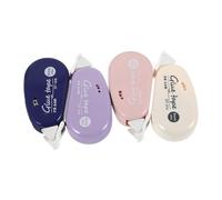 BESTYASH Cinta Adhesiva Doble Cara Transparente para Manualidades, 4 Piezas con Puntos Adhesivos, Rodillo de Alta Viscosidad para Scrapbooking, Dispensador Flexible Residuos, Colores,