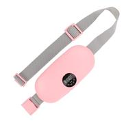 BESTYASH Cinturón Calentador de Cintura Menstrual Portátil 1 Unidad con Masajeador Lumbar y Ajuste de Calor Rápido para Alivio Abdominal en Periodos Femeninos Rosa