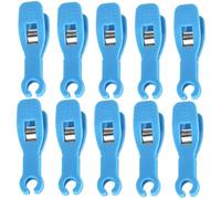 BESTYASH Clips Antideslizantes Perforación 8mm Azul Desechables de Plástico Pinzas Fijación Detención de Sangrado 10 Piezas en Adecuado para Uso Casa y Salón