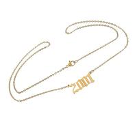 BESTYASH Collar De La Vendimia Hombres Agitarse Oro Pendientes Medallón Cadenas Collar De Plata Murciélago Joyas Cierres Clave Collares Sencillos Para Mujer Atar Nombre Acero Inoxidable