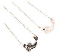 BESTYASH Collares Diseño Tai Chi de Pez Koi Collar Moldeable y Amuleto de Suerte Joyería Creativa para Amistad y Promesas Conjunto de Negro y Blanco