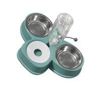 BESTYASH Comedero Multifunción para Gatos y Conejos, Alimentador Automático Antideslizante de 500ml, Material PP y Acero Inoxidable, Diseño Práctico y Resistente para Mascotas