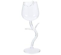 BESTYASH Copa de Cristal Forma de Rosa Transparente, Copa de Cóctel para Fiesta y Boda, Vaso Vintage para Vino Tinto, Champán y Celebración de San Valentín, 1 Unidad