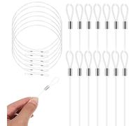 BESTYASH Cordón Transparente para Colgar Cuadros, 12 Unidades de 1,5 M, Nylon Resistente Doble Bucle, Alambre Colgante Invisible para Decoración y Marcos de Fotos
