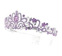 BESTYASH Coroa de Novia de Aleación con Rhinestones para Bodas y Fiestas Accesorio de Decoración