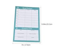 BESTYASH Cuadernos de Menú Semanales Desprendibles 2 Unidades, Planificador de Comidas Semanal para Cocina, Bloc de Notas Menú Familiar, Organizador de Dieta y Lista de Compra para Hogar