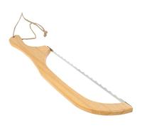 BESTYASH Cuchillo de Pan Dentado de Madera y Acero Inoxidable para Rebanar