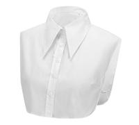 BESTYASH Cuello Falso de Algodón Desmontable para Mujer Collar Decorativo Blanco Suave y Cómodo Compatible con Vestidos y Trajes de Oficina