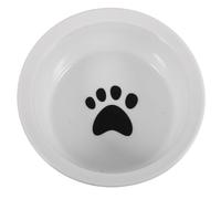 BESTYASH Cuenco de Cerámica para Mascotas Tazón de Comida para Mascotas Blanco Capacidad Moderada Base Ancha para Comida y Agua de Perros y Gatitos