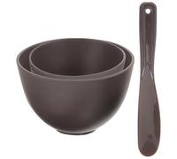 BESTYASH Cuenco de Silicona Negro Grande y Mediano para Mascarillas Kit de Mezcla DIY con Raspador Recipiente Antiadherente para Tratamientos Faciales y Cuidado Piel Profesional