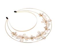 BESTYASH De Lolita De Pelo Tocado De Accesorios Para El Cabello Para Mujeres Diadema Para Mujer Decorativa Diadema Con De Flores Golden Perla
