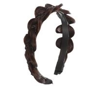 BESTYASH Diadema con de espina de pescado diademas trenzadas mujer ondulado Suave chicas accesorio el cabello Venda Diadilla Marrón