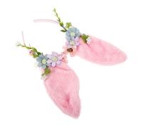 BESTYASH Diadema De Conejita Tocado De Orejas De Conejo Accesorios Para El Cabello Con Orejas De Conejo Traje De Cosplay De Animales Diadema Con Orejas De Conejo Rosa Tela