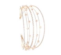 BESTYASH diadema de cristal tiara de pedrería Boda Venda cabello tiara chicas diadema de la novia damas de honor as oro sombreros de niña nupcial Dorado