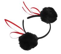 BESTYASH Diadema de Halloween Nezha Bola de Peluche, Accesorio de Disfraz para Mujer y Niña, Color Rojo, Diseño Llamativo para Carnaval y Fiesta Temática