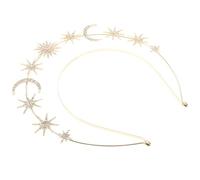 BESTYASH Diadema Nuestra Señora Tocado De Estrella y Luna Accesorio Para Fotos De Festivales Para Boda y Fiesta Diadema De Metal Para Mujeres y Niñas