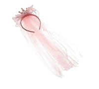BESTYASH Diadema para Niña Lazo de Tela y Aleación, Accesorio Cabello Rosa, Ligera y Elegante para Fiestas de Cumpleaños