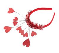 BESTYASH Diadema Temática de San Valentín en Color Rojo, Banda para Cabello con Forma de Fieltro, Ajuste Cómodo y Diseño Romántico para Fiestas de Mascarada