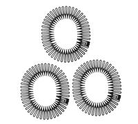 BESTYASH Diademas Flexibles De Plástico Dientes Circulares Sujetapelos Cabello Peine Resorte Accesorios Elásticos Para Deportes y Lavado Facial Paquete De Negro