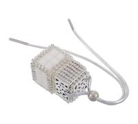 BESTYASH Difusor Colgante para Coche Brillantes y Frasco Vacío de Perfume de Cristal Pequeño, Dispensador Recargable de Aceites Esenciales, Adorno para Espejo Retrovisor en Tonalidad Clara