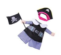 BESTYASH Disfraz de Pirata para Mascotas Gato y Perro, Sombrero de Poliéster Cómodo y Resistente, Adecuado para Cosplay y Actuaciones de Historias, 1 Set para Mascotas