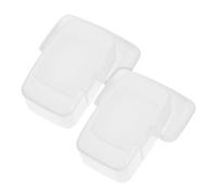 BESTYASH Dispensador de Toallitas Húmedas Blanco de Pp, Caja Almacenaje Infantil Ligera y Recargable, 2 Unidades para Pañales, Adecuado para Bolsa de Ñiño o Cochecito