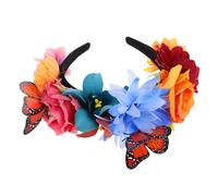 BESTYASH Elegante Diadema Floral De Simulação Para Fiesta Accesorio De Jardim Para Mulheres Coroa De Flores Colorida Acessório De Disfraz De