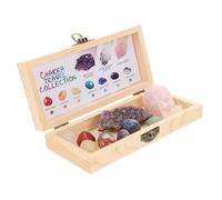 BESTYASH Especímenes Minerales De Cristal Natural Piedras De Cuarzo Rocas Con Caja Para Explorar Identificar Estudiar Geología y Ciencias