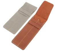 BESTYASH Estuche para Bolígrafos de Cuero Vintage, Funda Protectora Elegante y Simple para 2 Plumas Estilográficas Fácil Inserción y Sujeción Segura Varios Estilos