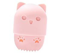 BESTYASH Estuche Portátil Para Esponjas De Maquillaje Con Protector De Silicona Transpirable Soporte Compacto y Organizador Para Esponja Cosmética Para Viajes y Hogar Color Rosa