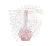 BESTYASH Expositor de Arte de Uñas para Colores de Uñas Postizas Base Color Rosa y Puntas Redondeadas para Salón y Decoración de Nail Art