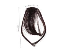 BESTYASH Extensiones de Cabello Flequillo Falso para Mujer 2 Piezas Postizo Natural Clip para Flequillo Ajustable de Usar para las y de