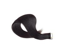 BESTYASH Extensiones De Cabello Humano Extensión Real Invisible Derecho Postizos Ondulado Manojos Mujer Fácil Clip En Extensiones Echthaar Extensiones Adhesivas Echte Haare Negro