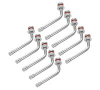 BESTYASH Extensor de Válvula de Neumático para Camión, Kit Metálico de 10 Piezas Resistente Intemperie, Compatible Válvulas Tr545d, Prolongador para Inflado Seguro y Mantenimiento