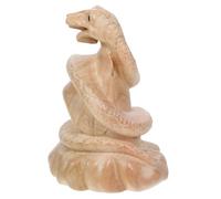 BESTYASH Figurilla Serpiente de Madera Tallada Escultura Decorativa Realista para Escritorio y Jardín Adorno Resistente y Simbolismo Zodiacal Chino