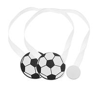 BESTYASH Hebillas para Cortinas Diseño De Fútbol, 2 Piezas, Poliéster y Madera, Cierre Magnético, para Habitación Infantil y Decoración del Hogar, Accesorio Creativo para Sujetar Cortinas